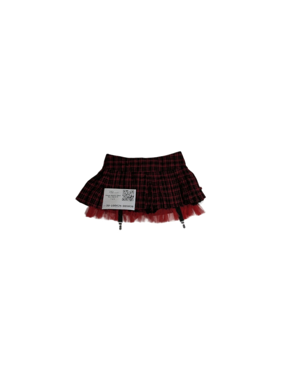 Royal Bones Plaid Mini Skirt M 1 pc
