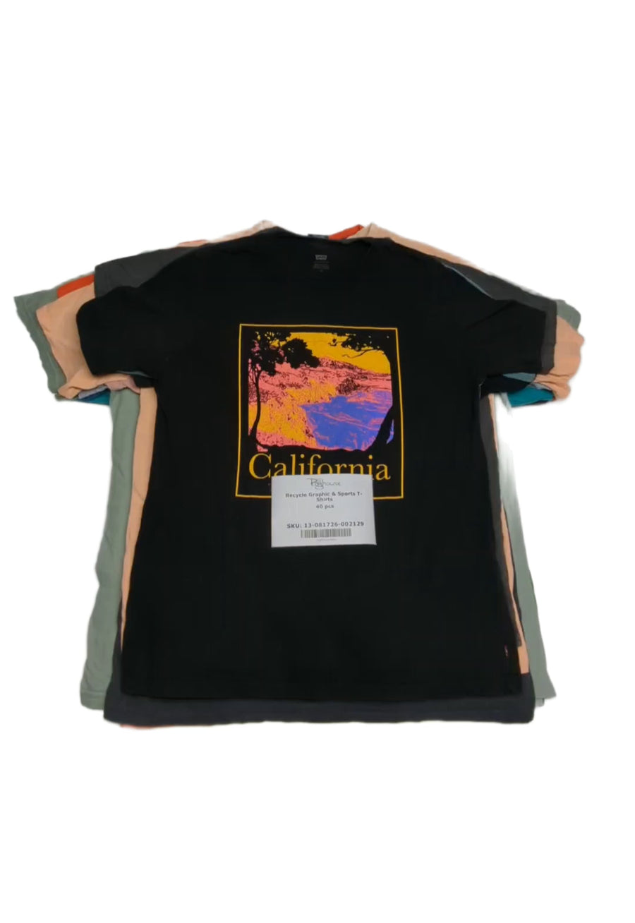 Recycle Graphic & Sports T-Shirts 40 pcs