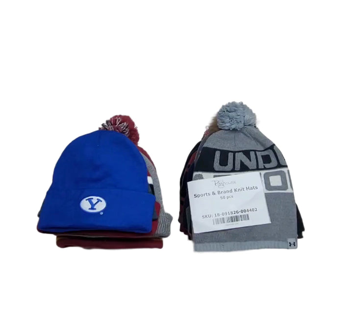Sports & Brand Knit Hats 50 pcs