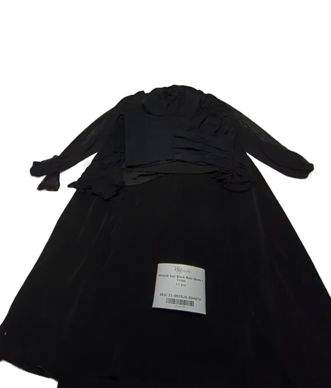 Recycle Just Black Maxi Skirts + Crops 11 pcs