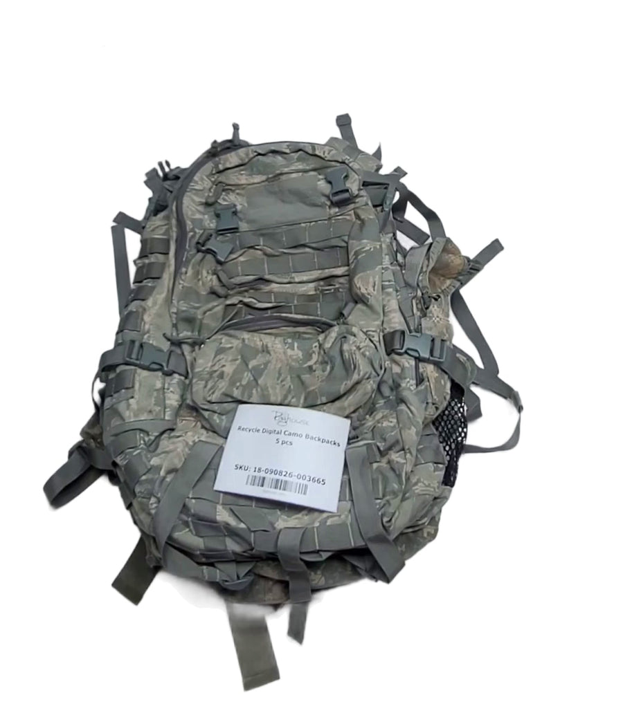 Recycle Digital Camo Backpacks 5 pcs