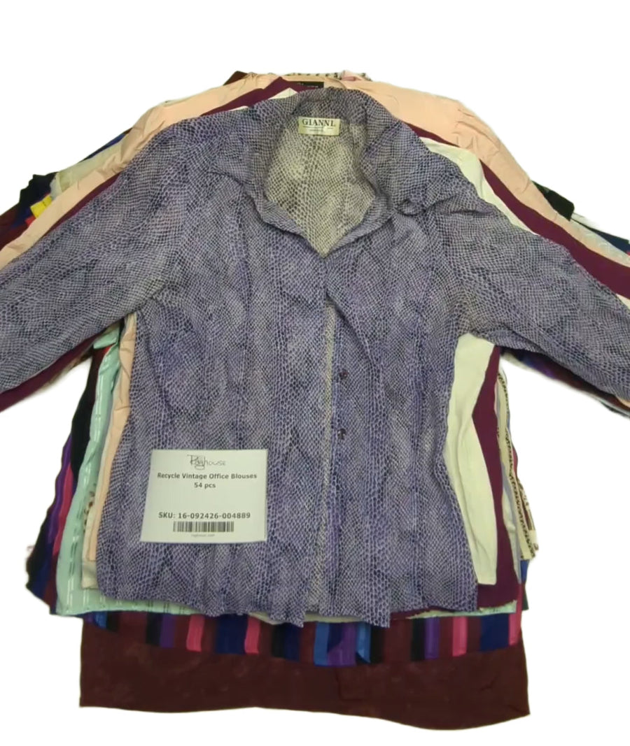 Recycle Vintage Office Blouses 54 pcs