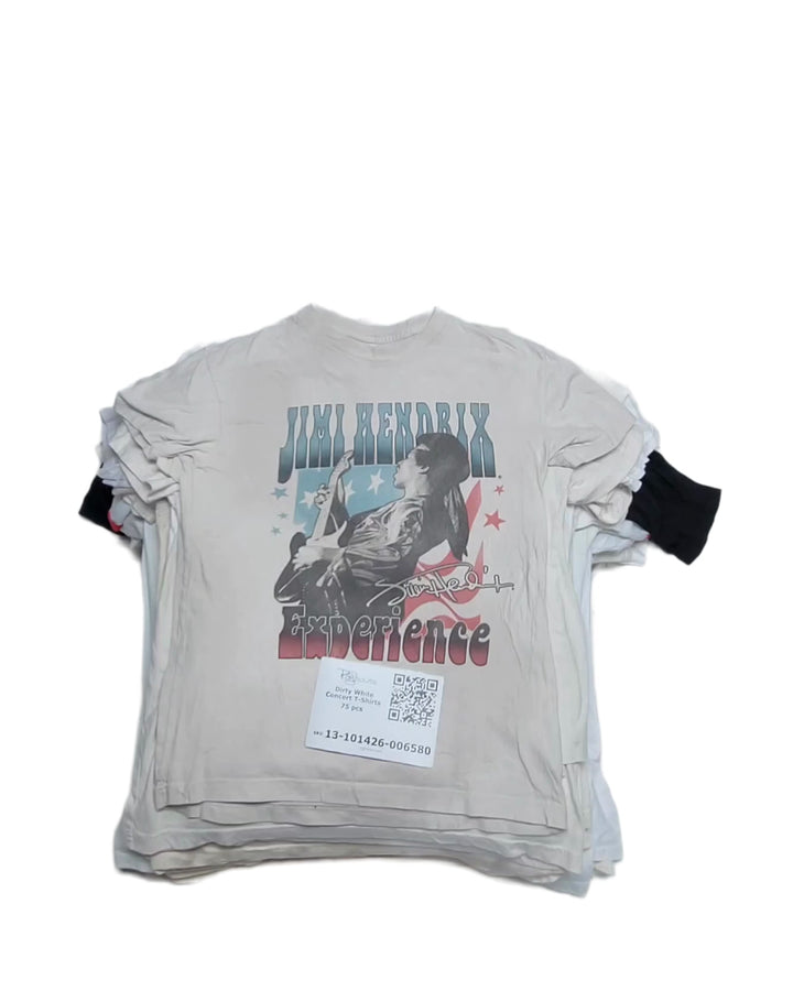 Dirty White Concert T-Shirts 75 pcs