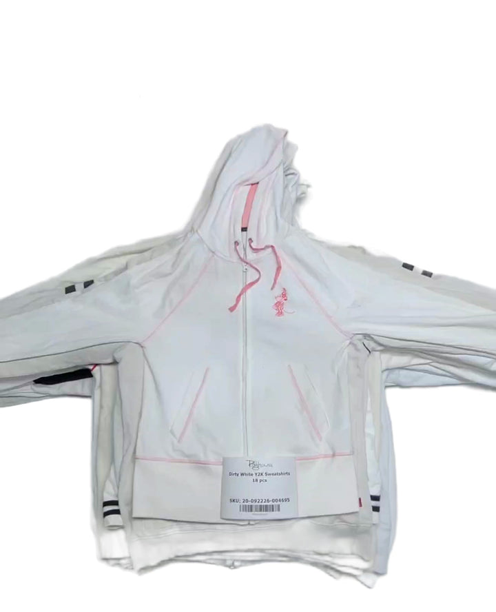 Dirty White Y2K Sweatshirts 18 pcs