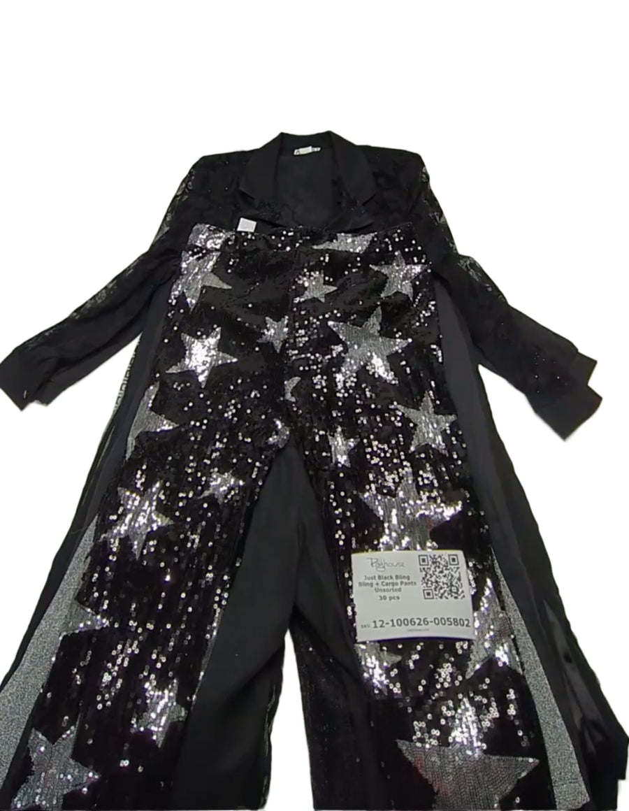 Just Black Bling Bling + Cargo Pants Unsorted 30 pcs