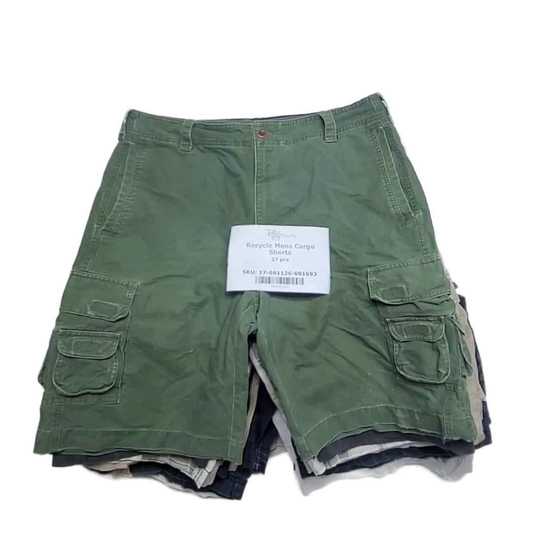 Recycle Mens Cargo Shorts 27 pcs