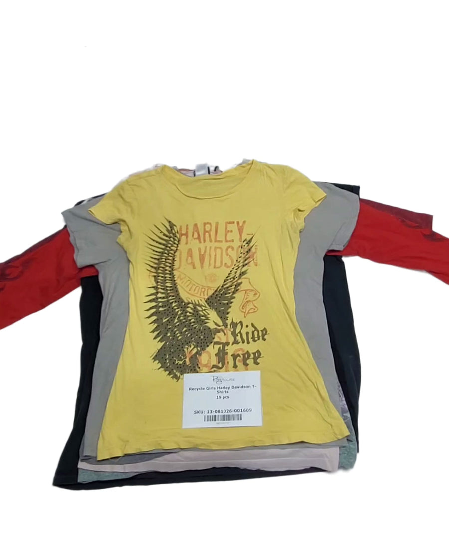 Recycle Girls Harley Davidson T-Shirts 19 pcs
