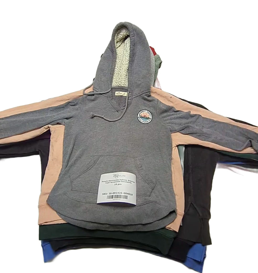 Recycle Abercrombie Hollister American Eagle Aeropostale Sweatshirts 19 pcs