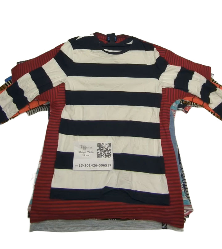 Stripe Tees 25 pcs