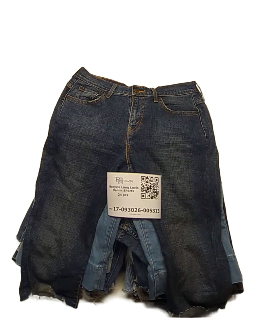 Recycle Long Levis Denim Shorts 24 pcs