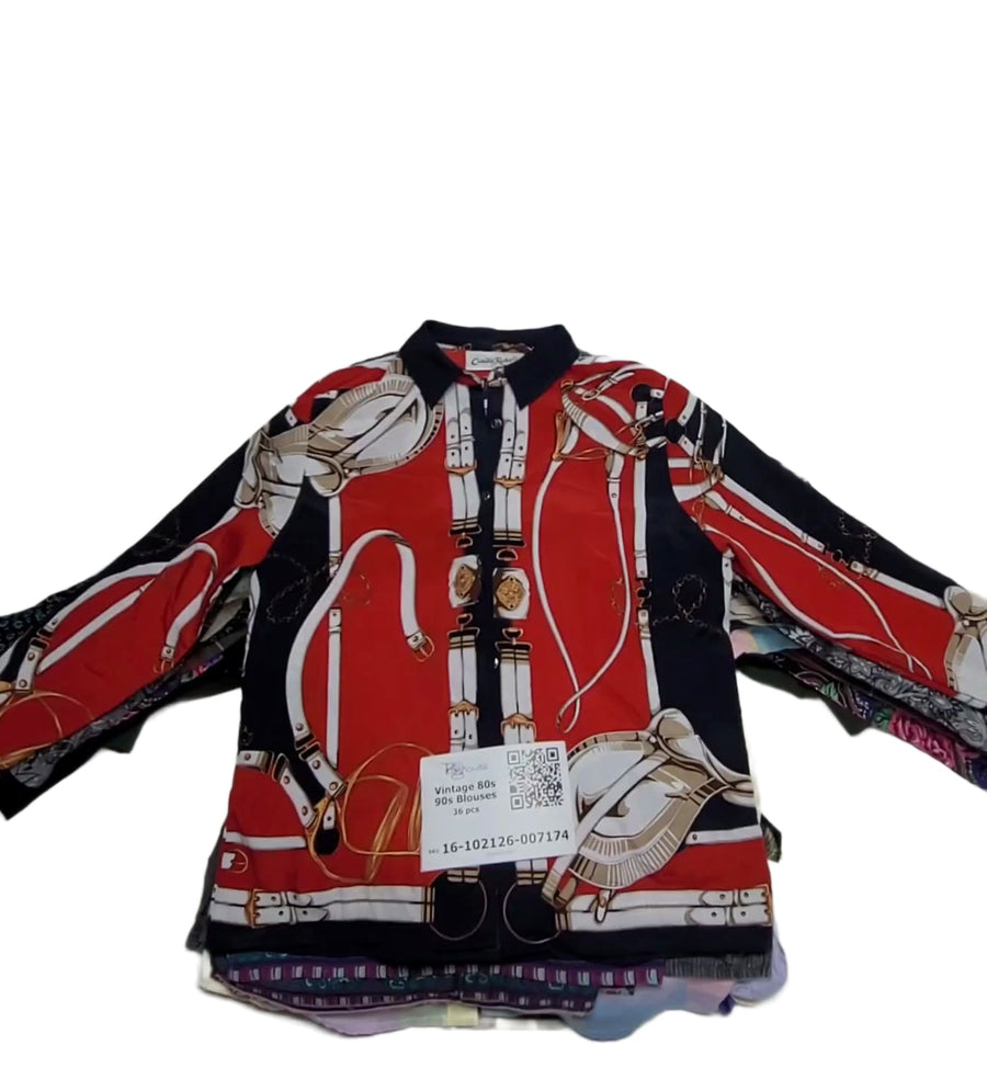 Vintage 80s 90s Blouses 36 pcs