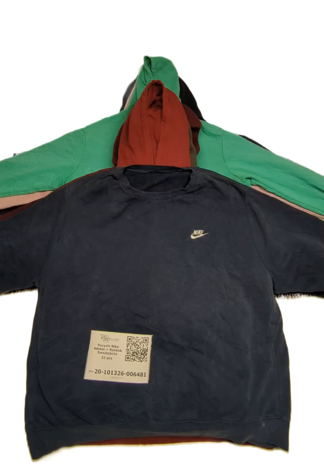 Recycle Nike Adidas + Reebok Sweatshirts 22 pcs