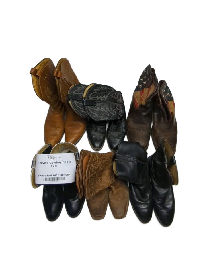 Recycle Cowboy Boots 6 pcs