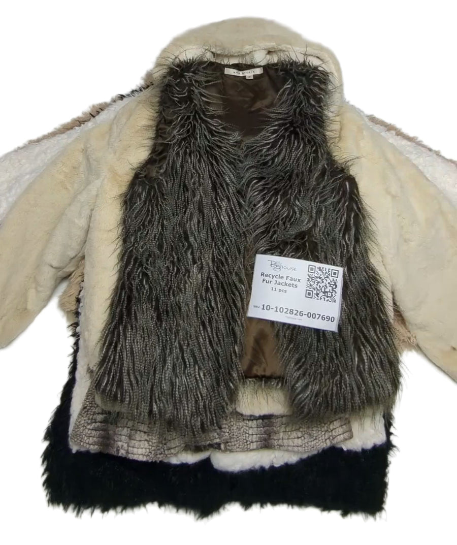 Recycle Faux Fur Jackets 11 pcs