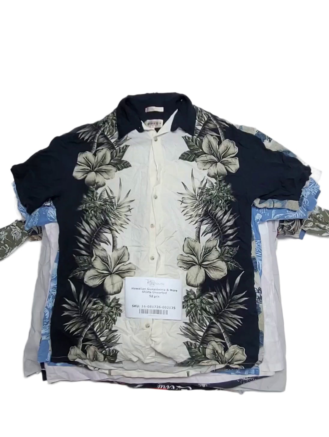 Hawaiian Guayaberra & More Shirts Unsorted 52 pcs
