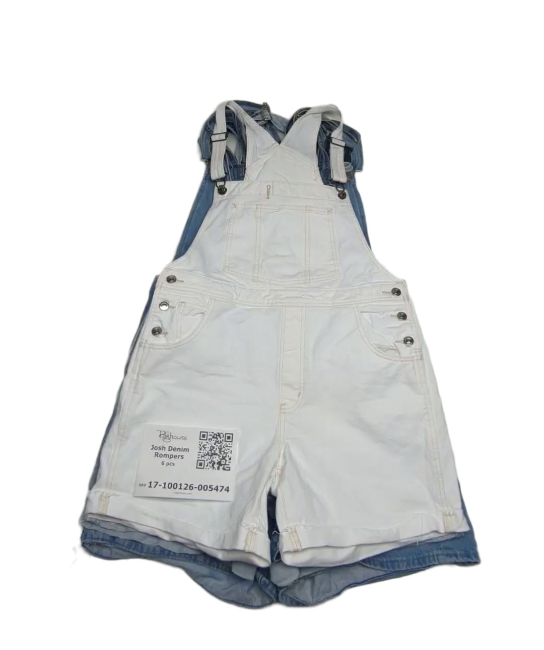 Josh Denim Rompers 6 pcs