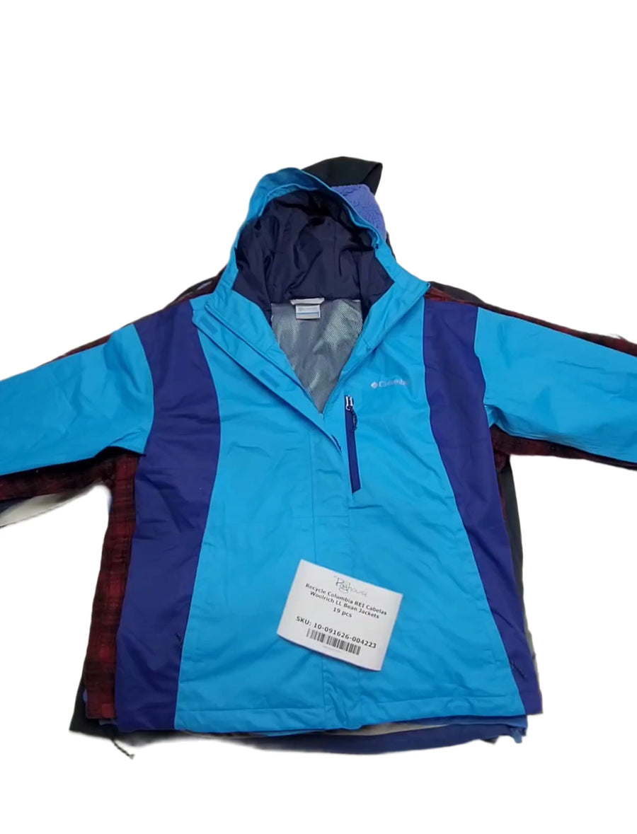 Recycle Columbia REI Cabelas Woolrich LL Bean Jackets 19 pcs