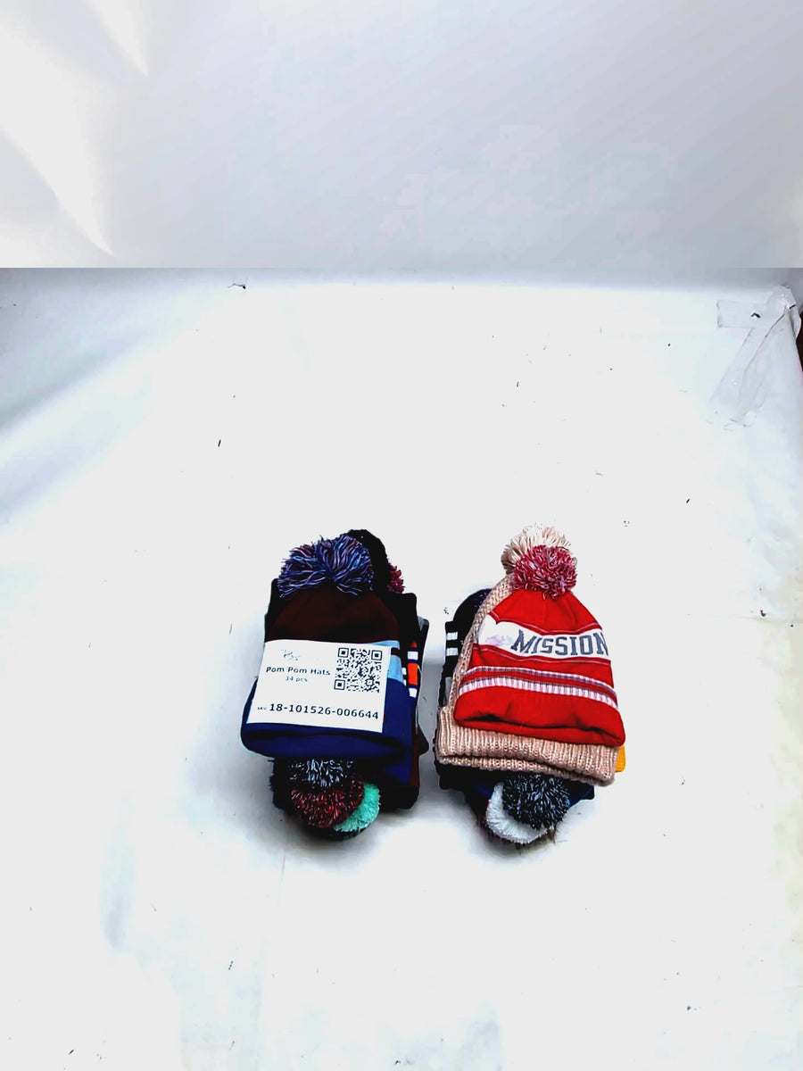 Pom Pom Hats 34 pcs