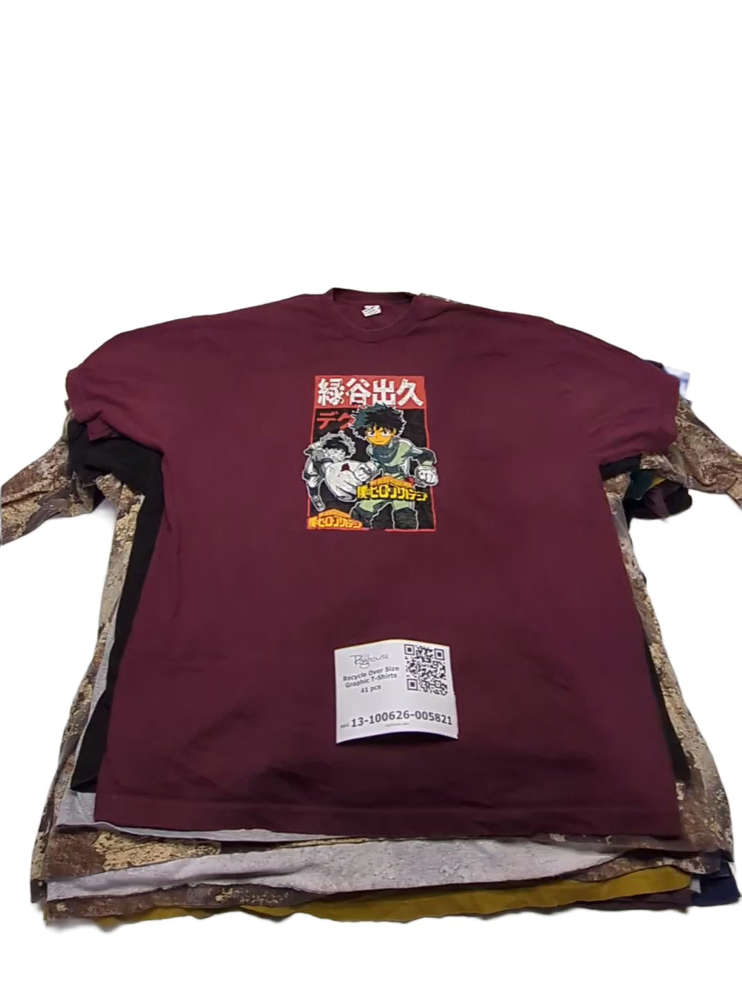 Recycle Over Size Graphic T-Shirts 41 pcs