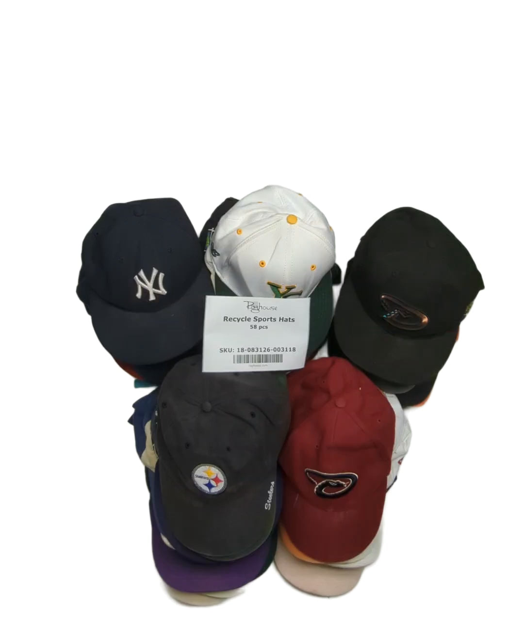 Recycle Sports Hats 58 pcs