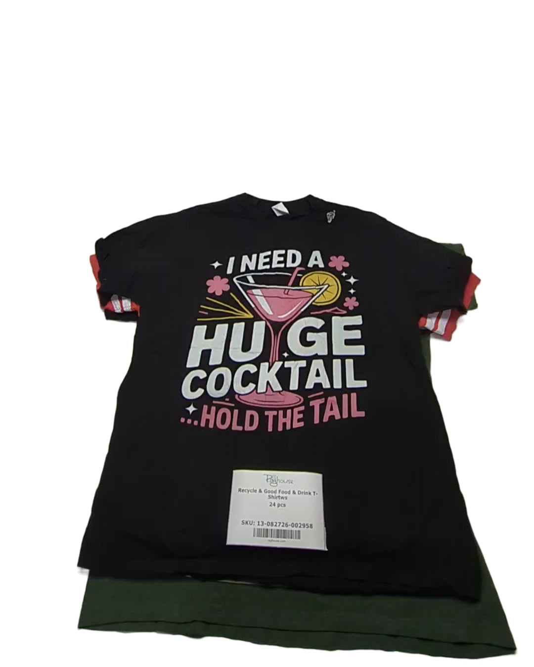 Recycle & Good Food & Drink T-Shirts 24 pcs