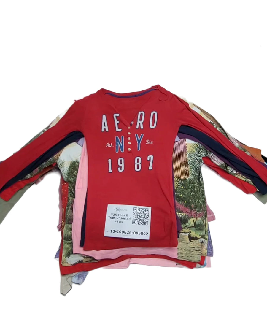 Y2K Tees & Tops Unsorted 48 pcs
