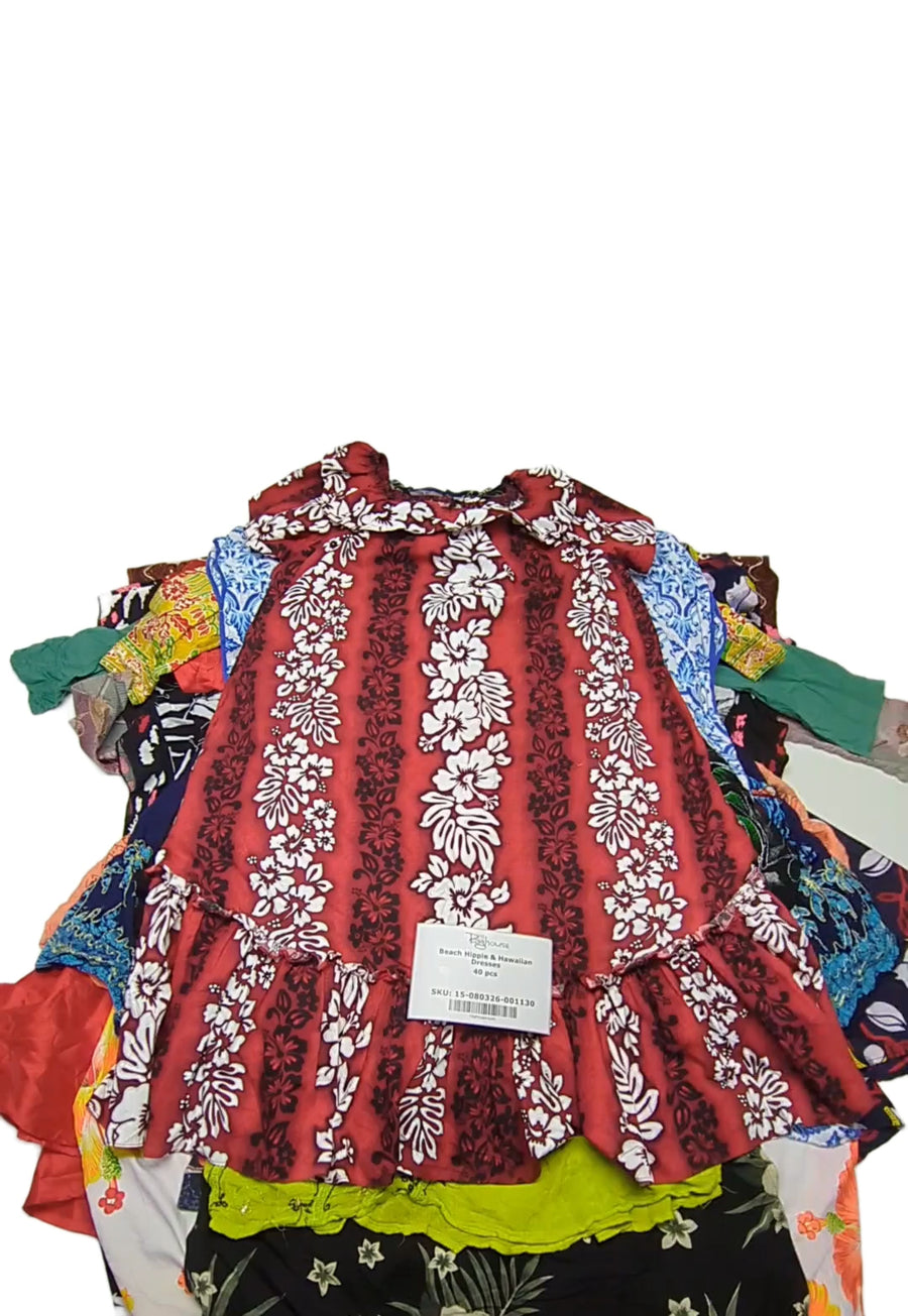 Beach Hippie & Hawaiian Dresses 40 pcs