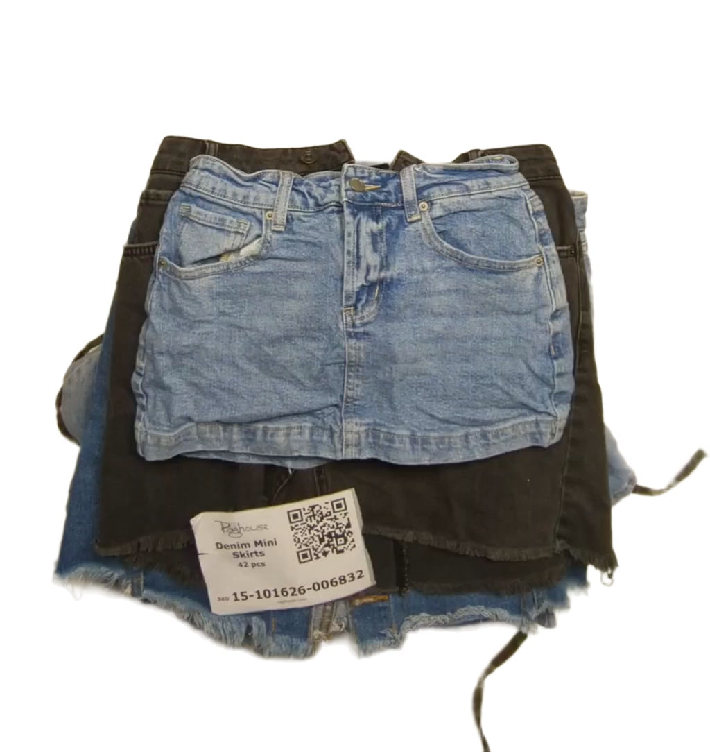 Denim Mini Skirts 42 pcs