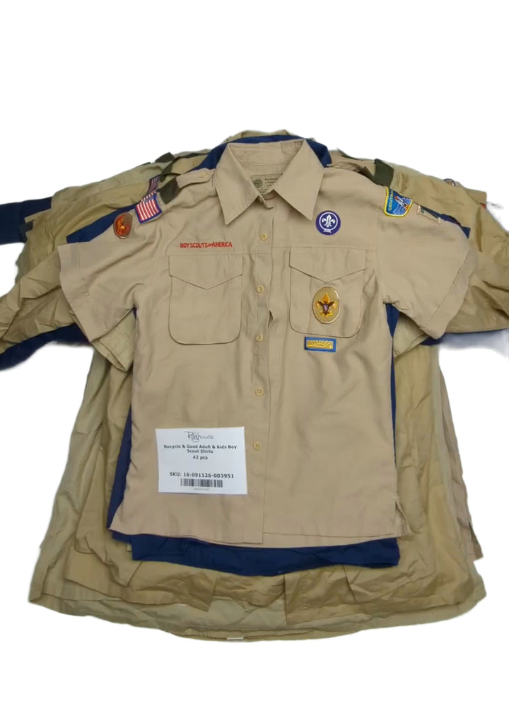 Recycle & Good Adult & Kids Boy Scout Shirts 42 pcs