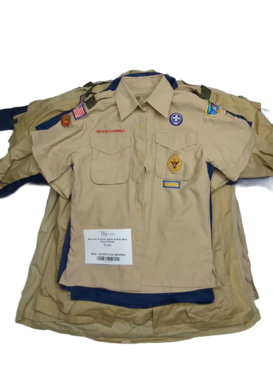 Recycle & Good Adult & Kids Boy Scout Shirts 42 pcs