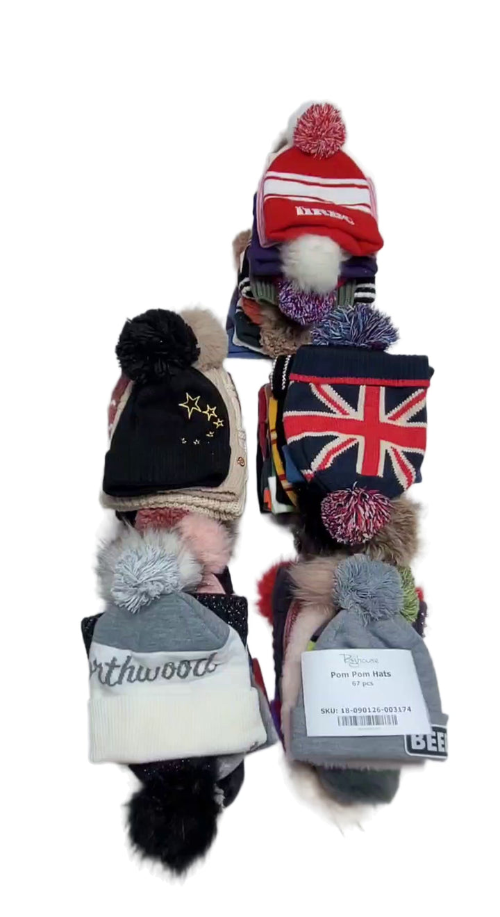 Pom Pom Hats 67 pcs