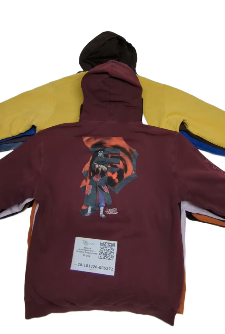 Recycle Advertisement + Graphic Sweatshirts 19 pcs