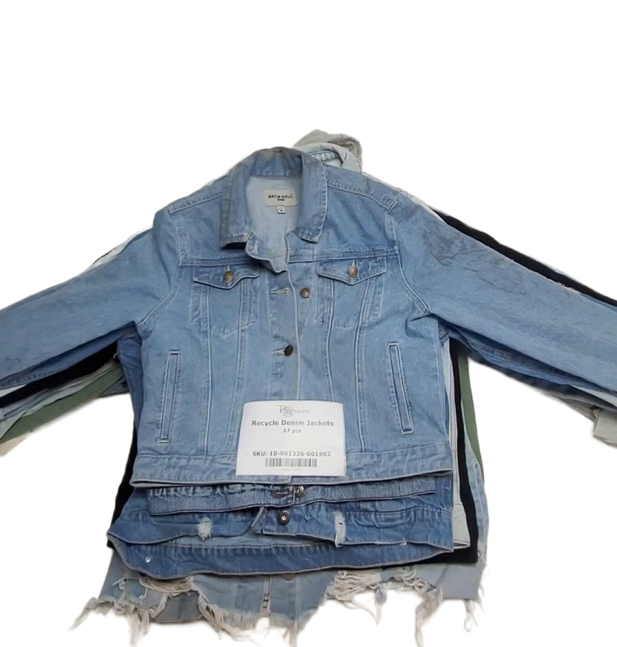 Recycle Denim Jackets 17 pcs