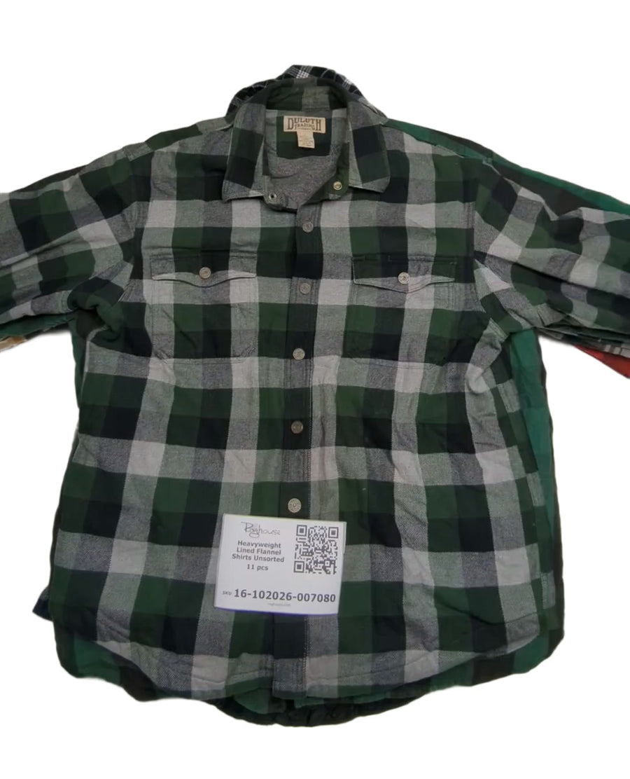 Heavyweight Lined Flannel Shirts Unsorted 11 pcs