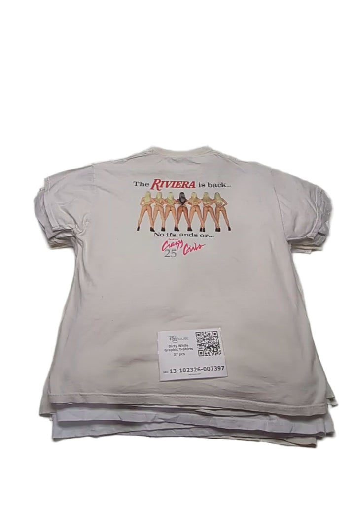 Dirty White Graphic T-Shirts 37 pcs