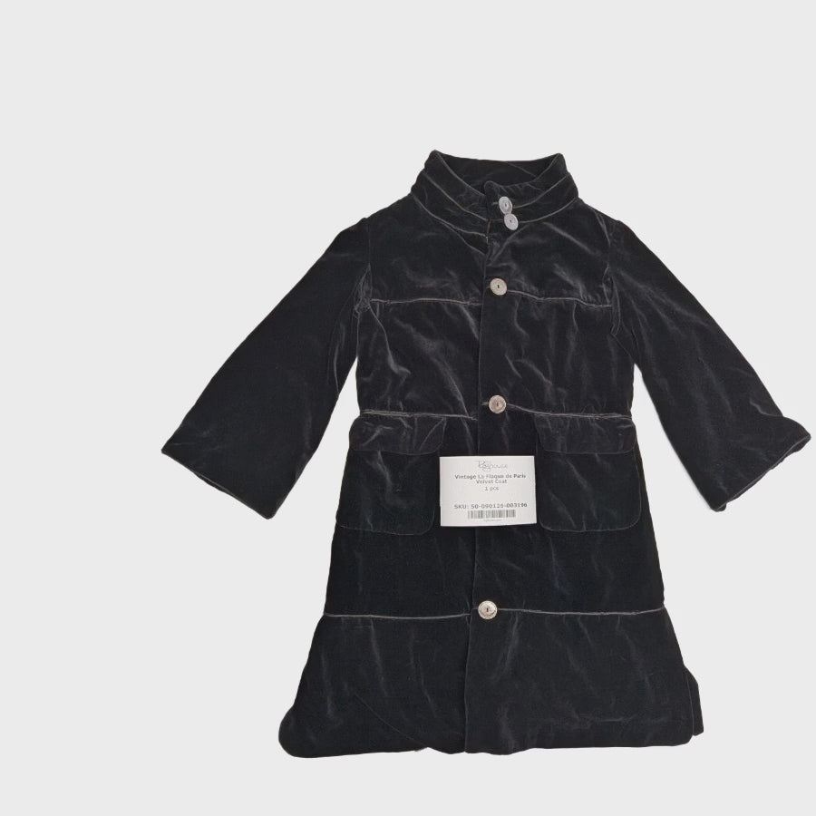 Vintage La Flaque de Paris Velvet Coat 1 pc