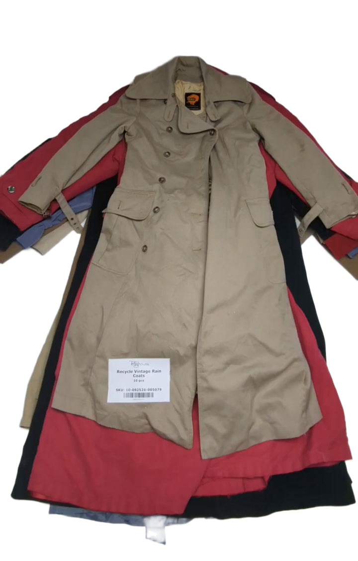 Recycle Vintage Rain Coats 10 pcs