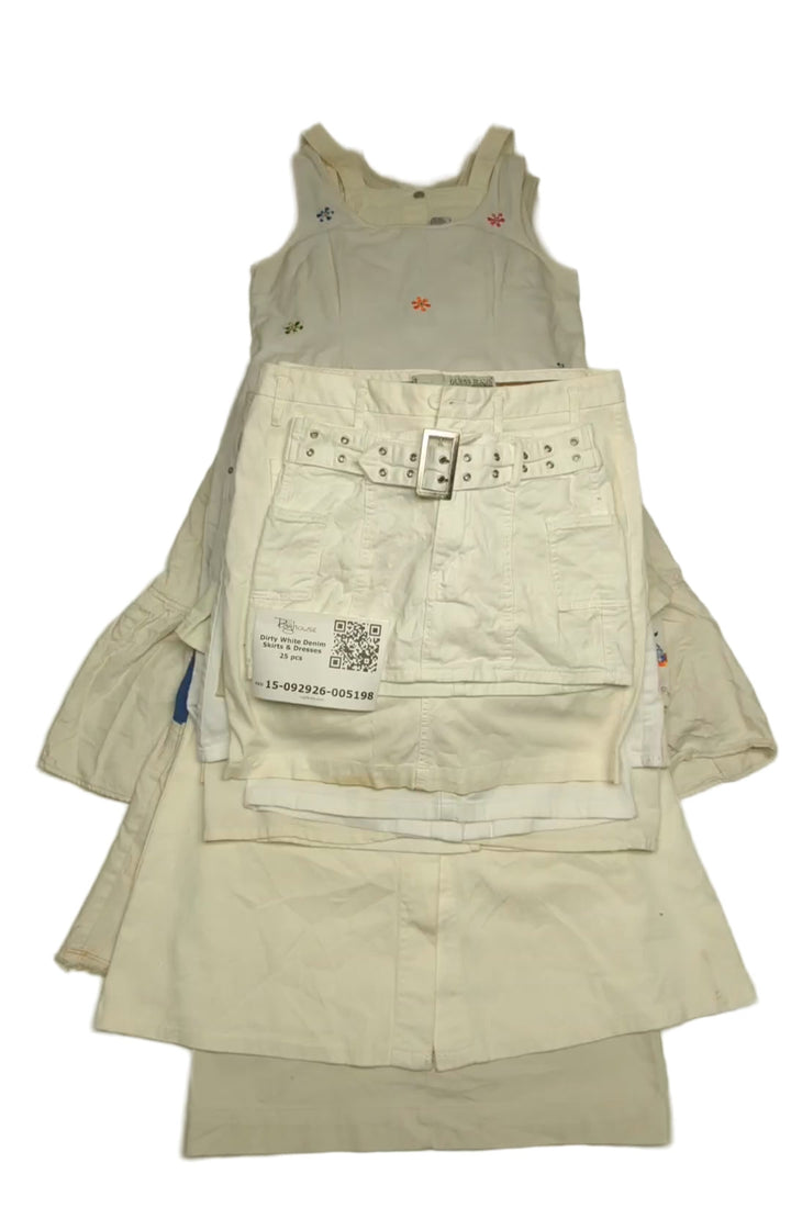Dirty White Denim Skirts & Dresses 25 pcs