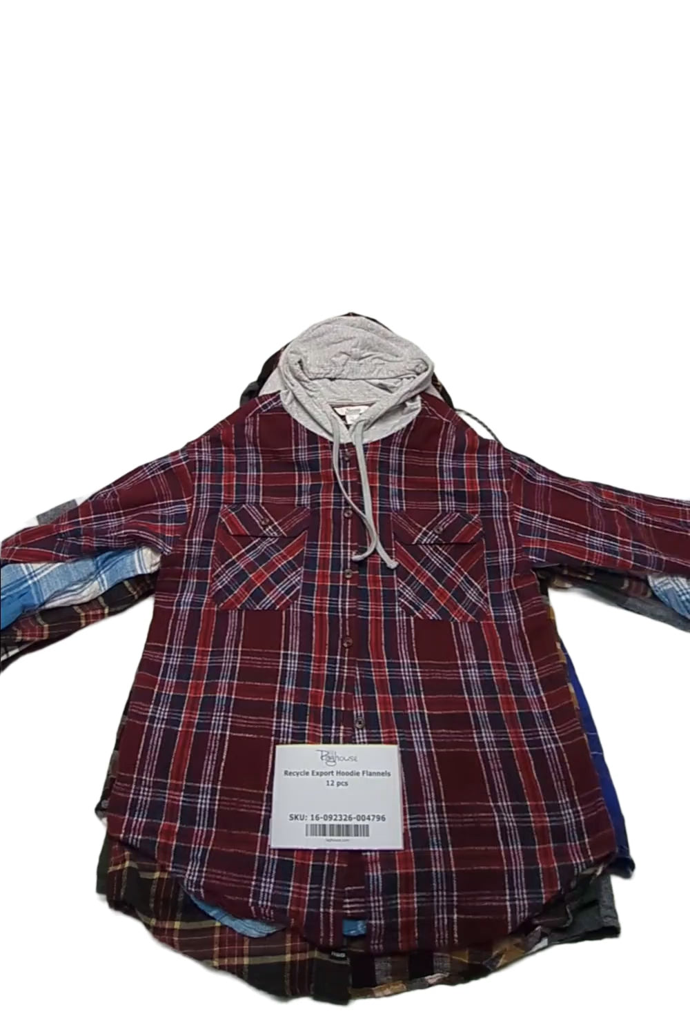 Recycle Export Hoodie Flannels 12 pcs