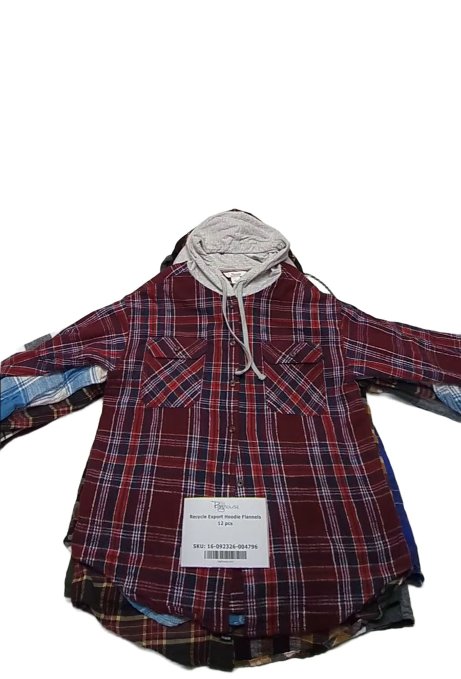 Recycle Export Hoodie Flannels 12 pcs
