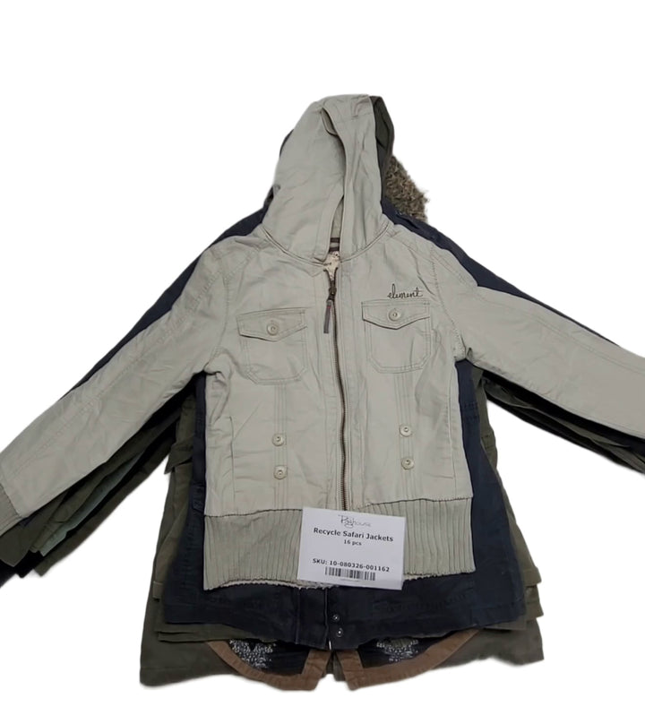Recycle Safari Jackets 16 pcs