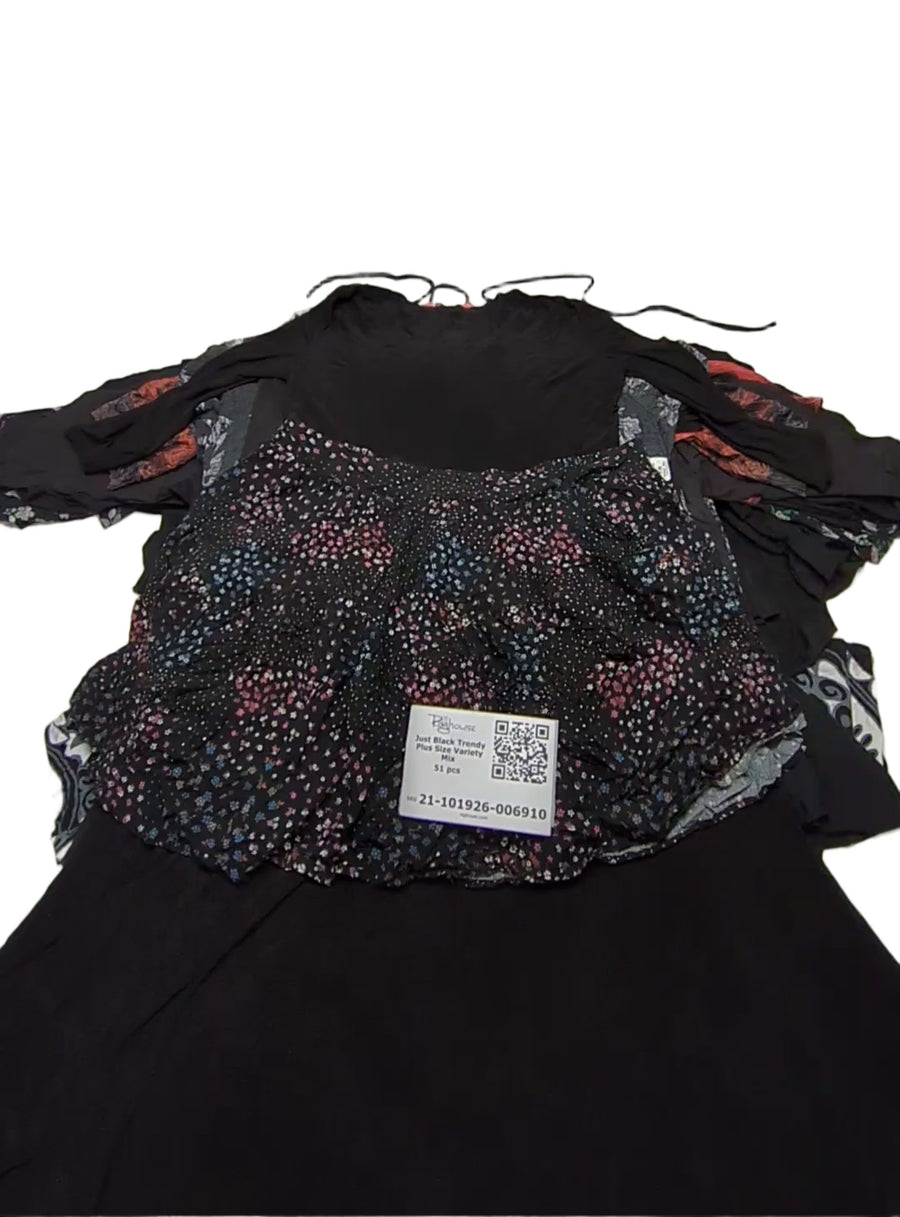 Just Black Trendy Plus Size Variety Mix 51 pcs