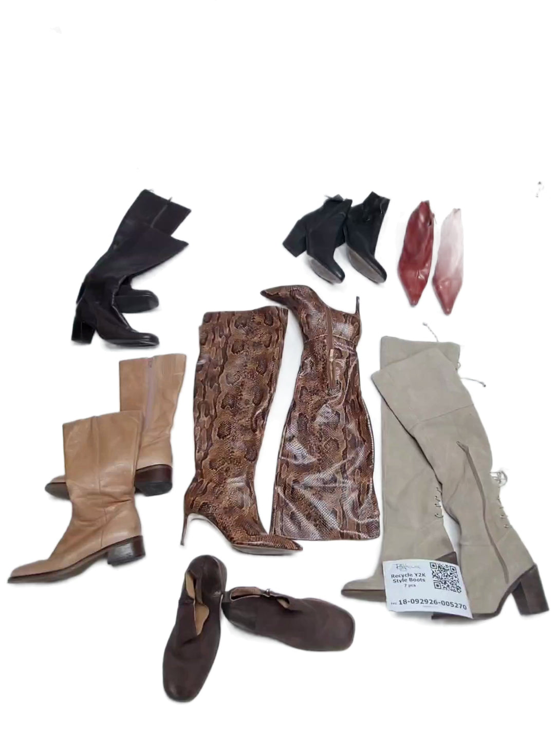 Recycle Y2K Style Boots 7 pcs