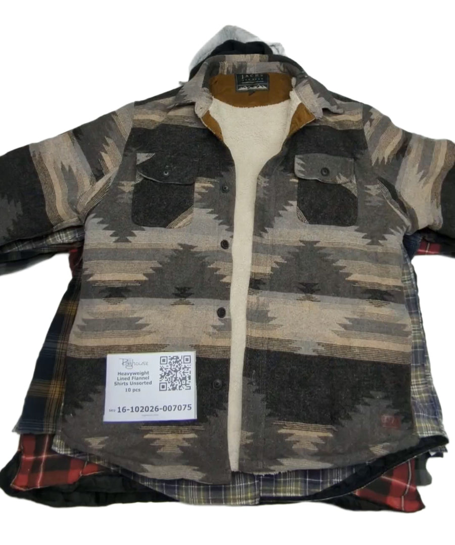 Heavyweight Lined Flannel Shirts Unsorted 10 pcs