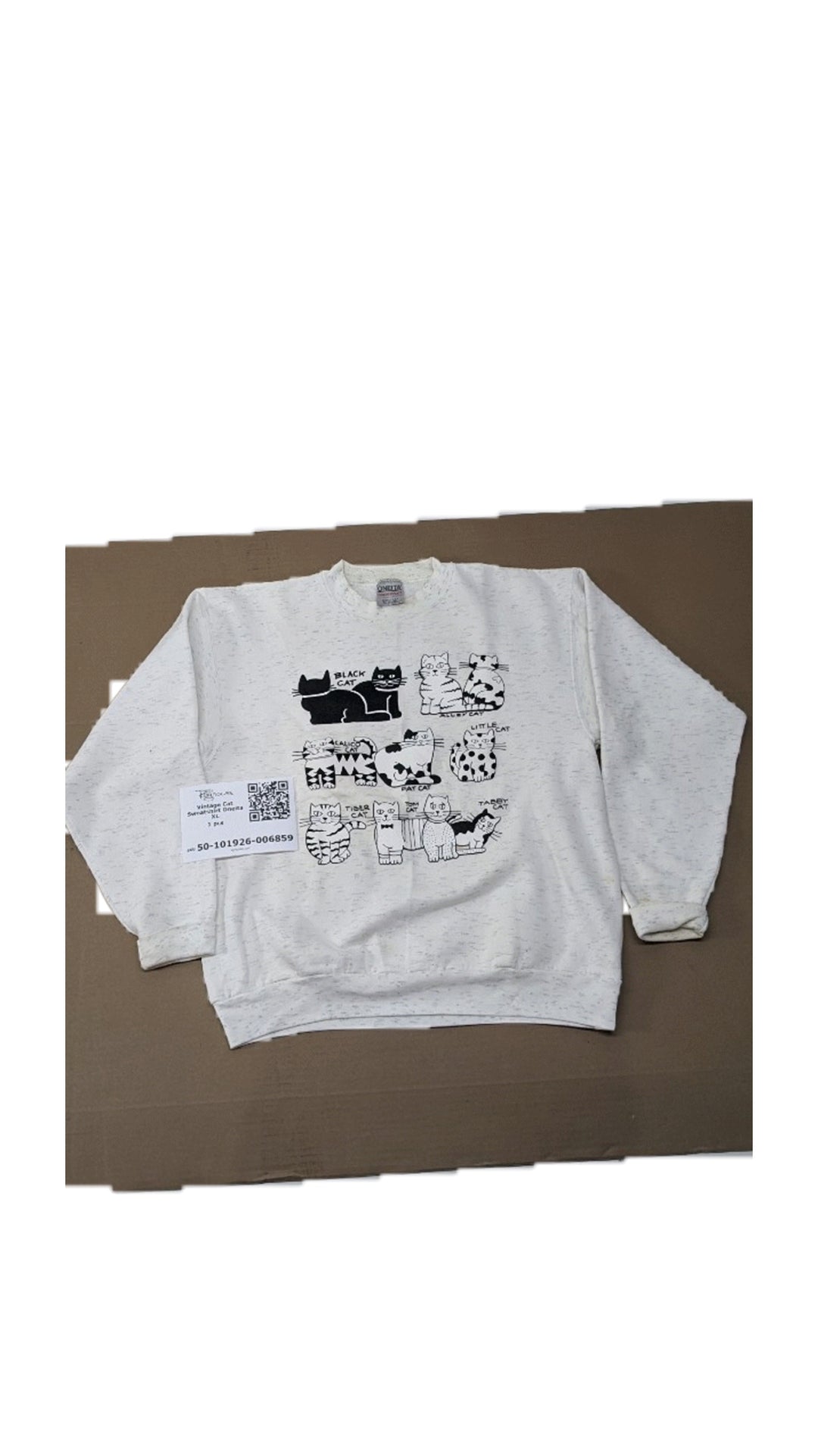 Vintage Cat Sweatshirt Oneita XL 1 pc