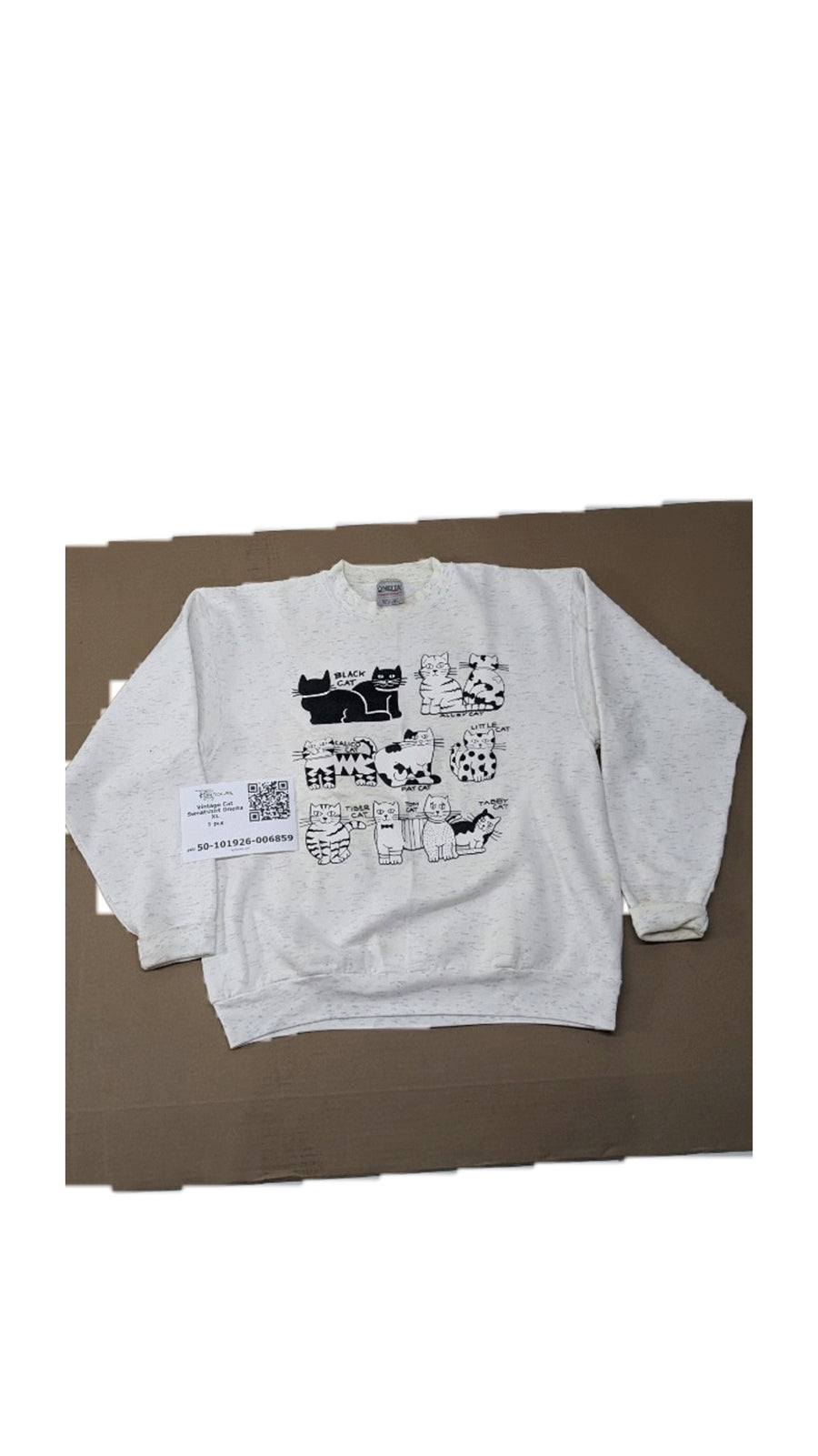 Vintage Cat Sweatshirt Oneita XL 1 pc
