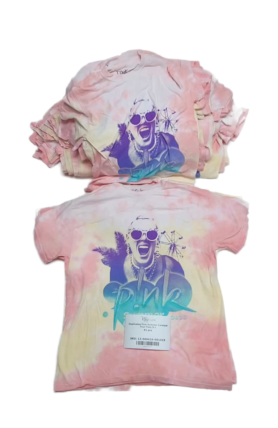 Duplicates Pink Summer Carnival Tour Tees S - L 81 pcs