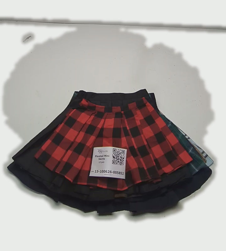Pleated Mini Skirts 12 pcs