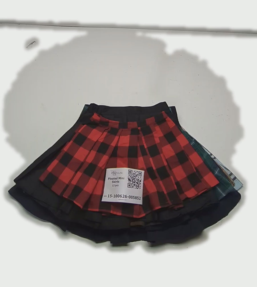 Pleated Mini Skirts 12 pcs