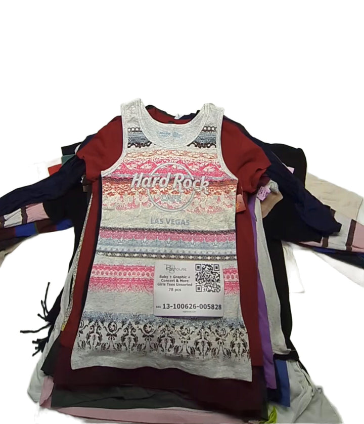 Baby + Graphic + Concert & More Girls Tees Unsorted 78 pcs